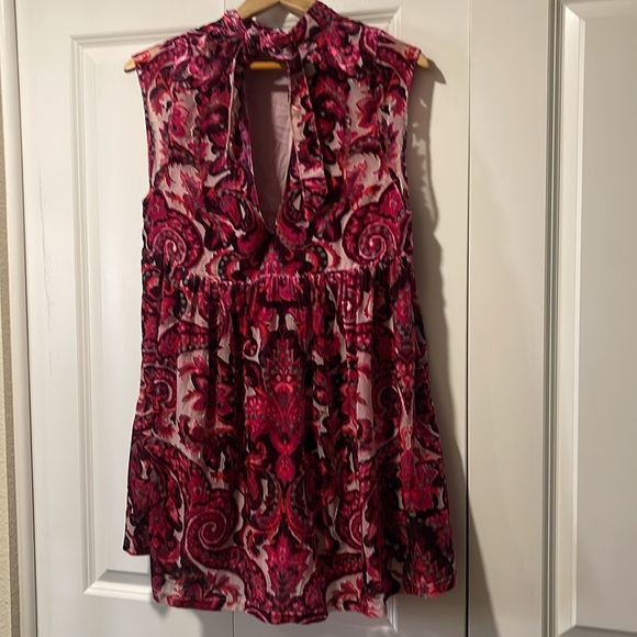 Free People All the time Velvet mini paisley dress small NWOT - Picture 4 of 14